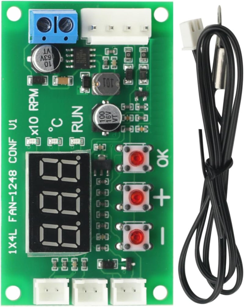 GODIYMODULES DC 12-48V 5A PWM Motor Fan Speed Controller Temperature Control Digital 4 Wire PWM Driver Module Motor Controller - Image 5